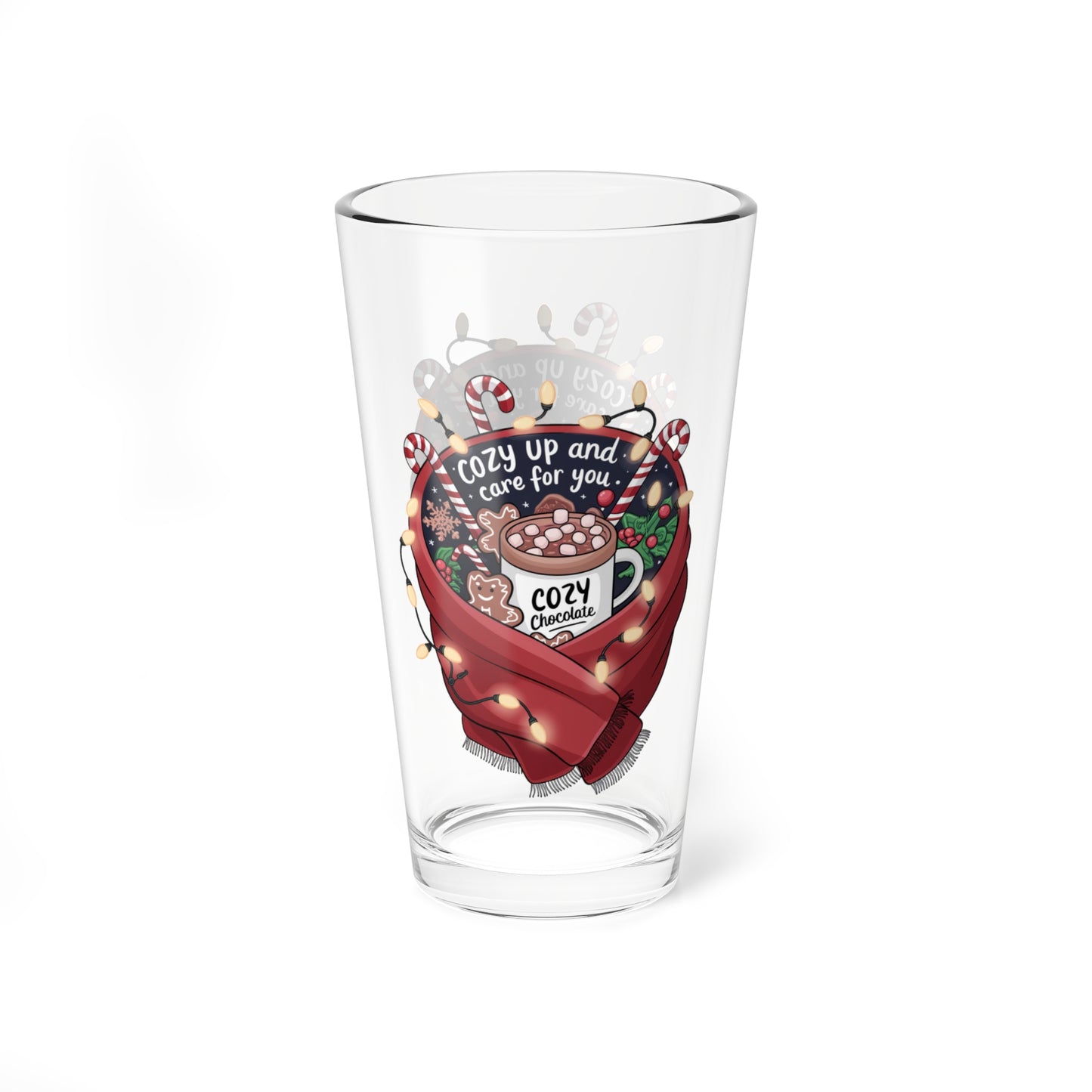Cozy Up And Care For You, Christmas Pint Glass, 16oz