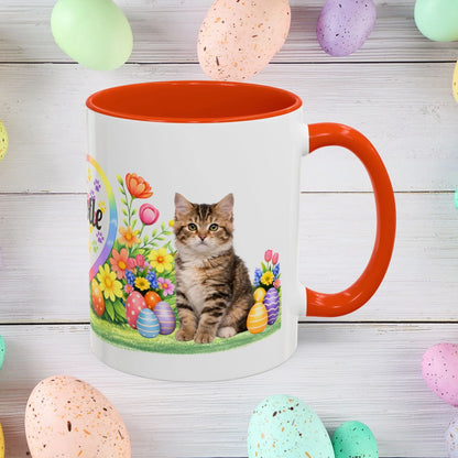 Shop our american bobtail kitten easter mug featuring the 11oz style option from MySisterIsASurvivor.