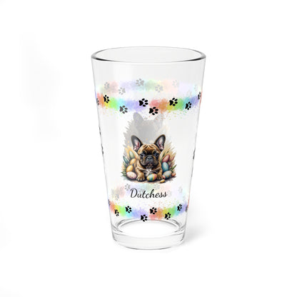 French Bulldog (Fawn) Personalized Easter Puppy 16oz Pint Glass - Custom Dog Design, Mental Health Gift, Easter Décor, and Festive Celebrations