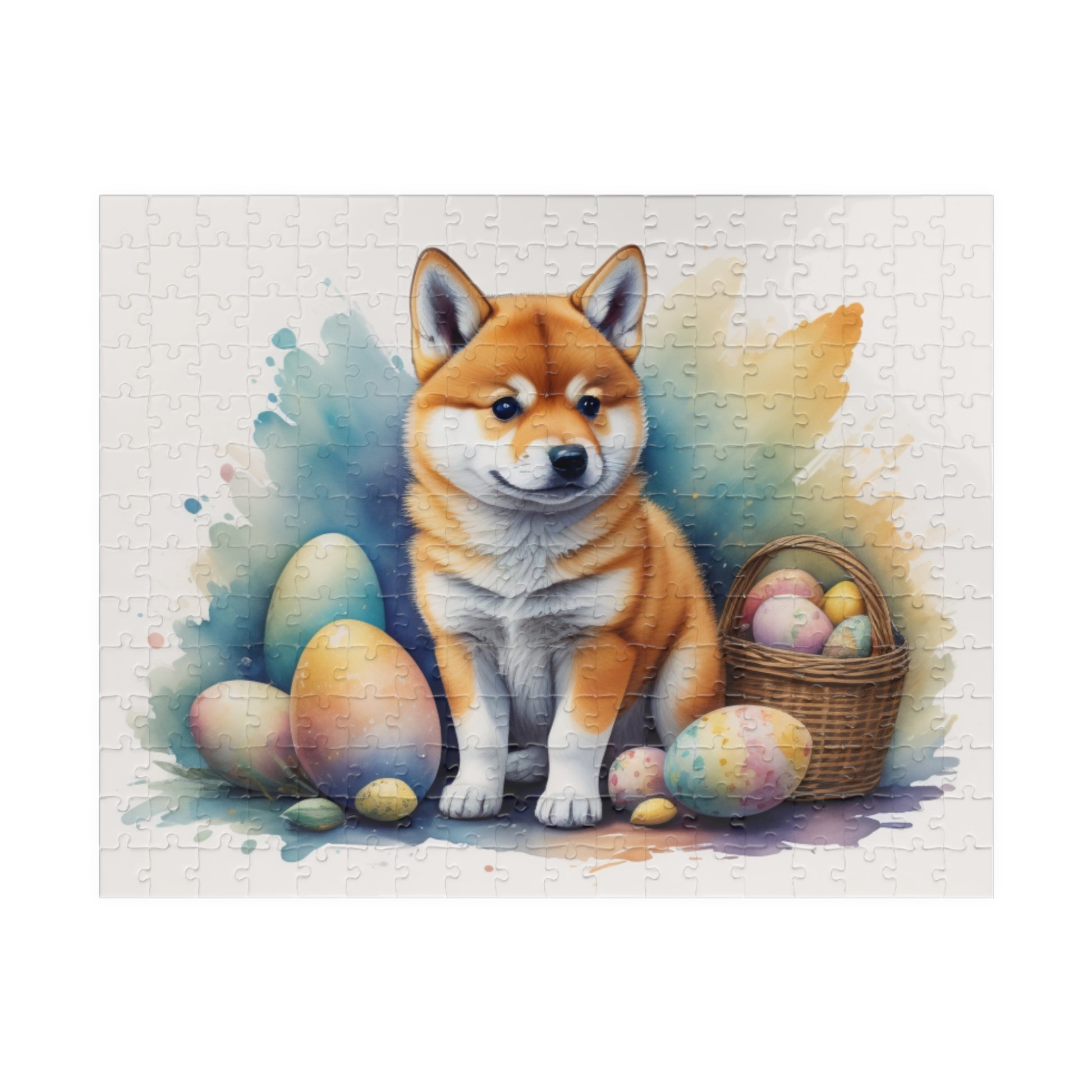Shiba Inu Easter Puppy Puzzle - Dog Lovers, Mental Health Benefits, Holiday Fun, Mindfulness, Stress Relief, Festive Gift
