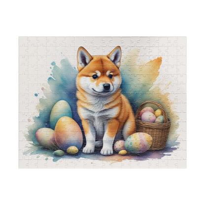 Shiba Inu Easter Puppy Puzzle - Dog Lovers, Mental Health Benefits, Holiday Fun, Mindfulness, Stress Relief, Festive Gift