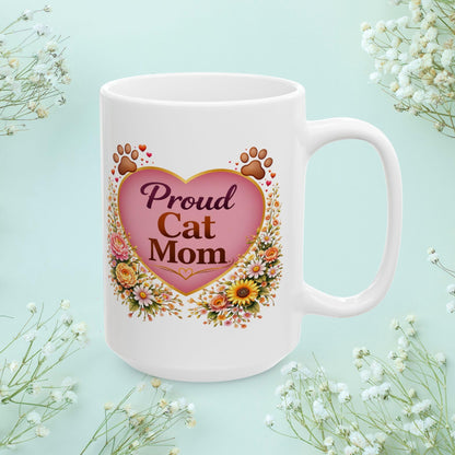 Shop our premium proud cat mom fur mom mug from MySisterIsASurvivor.