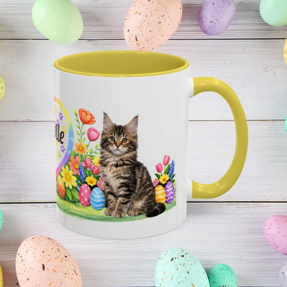 Shop our maine coon kitten easter mug featuring the 15oz style option from MySisterIsASurvivor.
