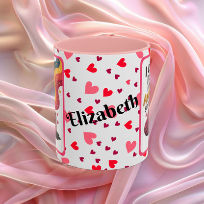 I Came I Saw Valentines mug with bold motivational message, empowering Valentine coffee cup design