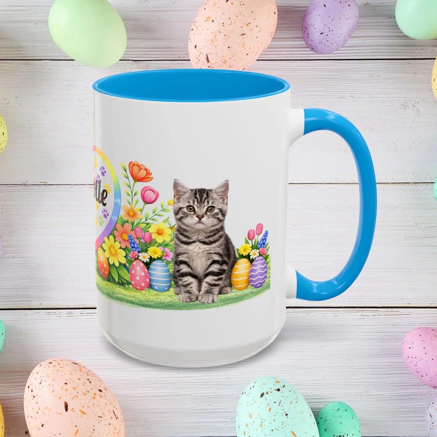 Shop our american shorthair kitten easter mug featuring the 15oz style option from MySisterIsASurvivor.