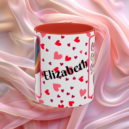 One Day At A Time Valentines mug promoting calm and patience, supportive Valentine coffee cup