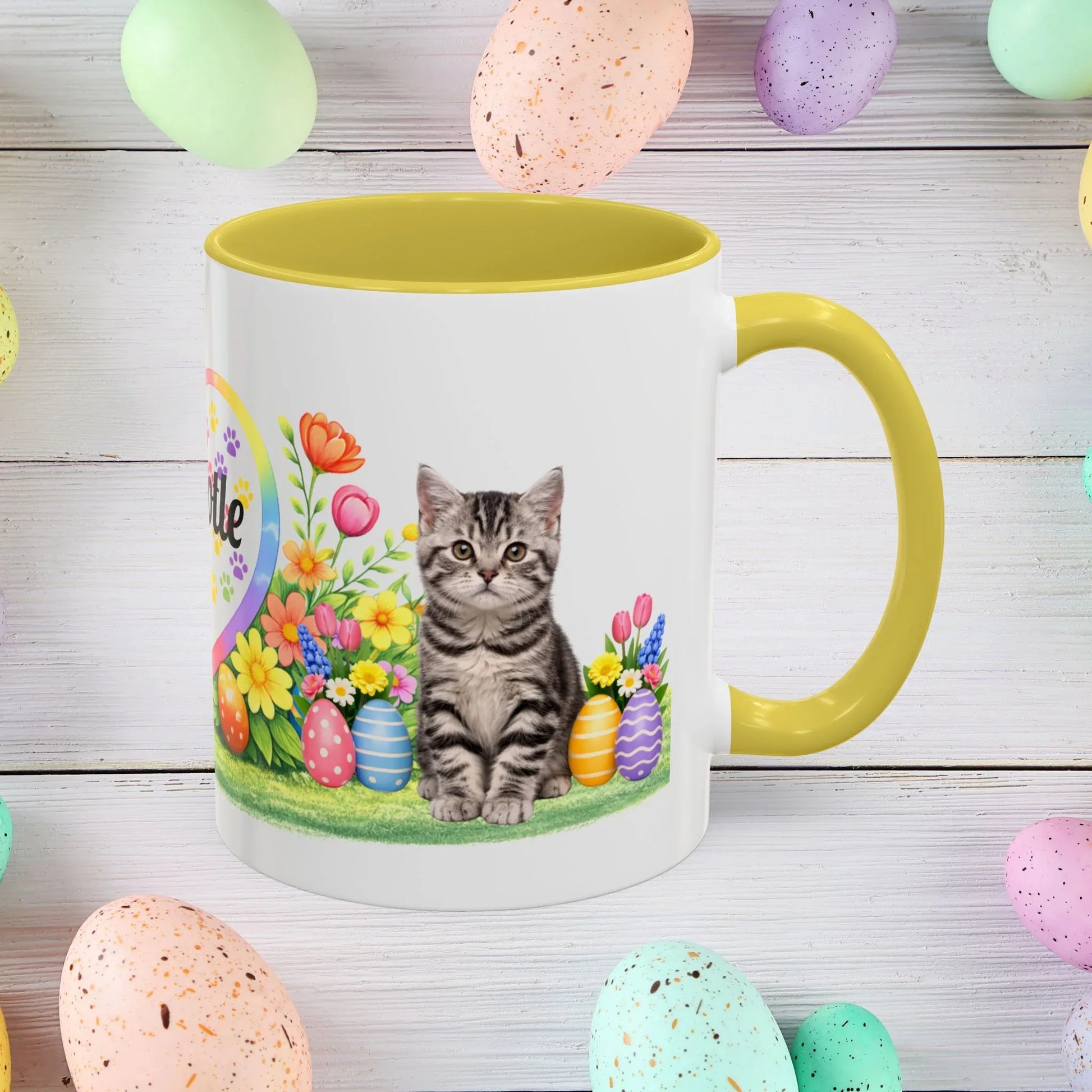 Shop our american shorthair kitten easter mug featuring the 15oz style option from MySisterIsASurvivor.