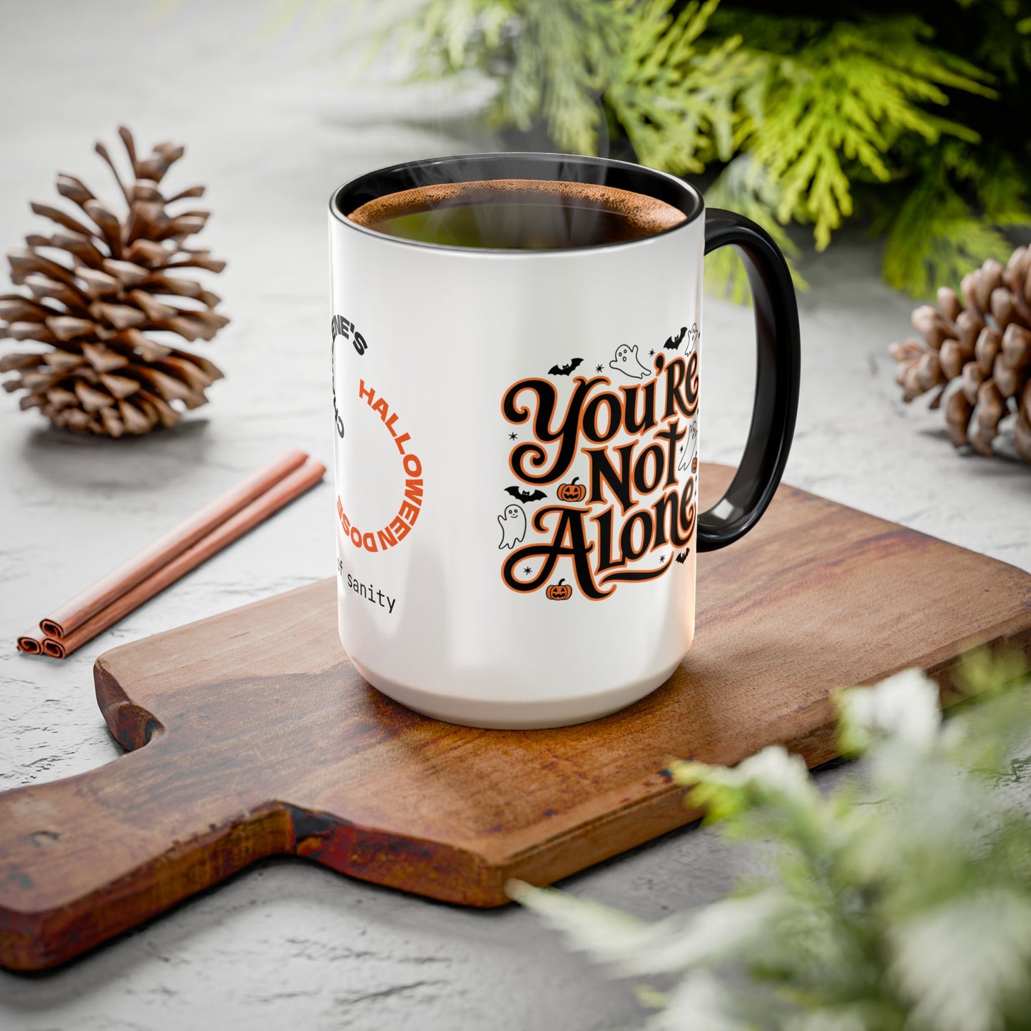 You're Not Alone - Personalized Halloween Mug for Mental Health Support & Survivor Gifts