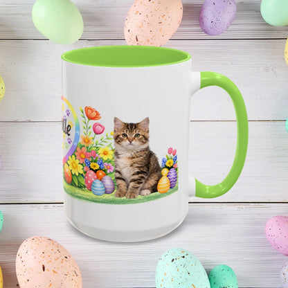 Shop our american bobtail kitten easter mug featuring the 15oz style option from MySisterIsASurvivor.