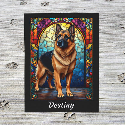 German Shepherd Black & Tan Coat Blanket, Artistic Dog Throw, Personalized Gift for Pet Lovers