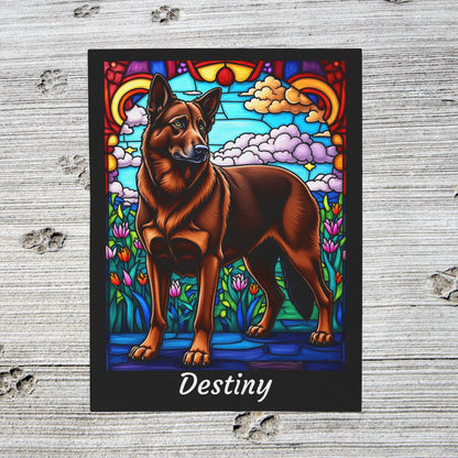 German Shepherd Liver Coat Blanket, Personalized Dog Lover Throw, Custom Gift for Dog Owners