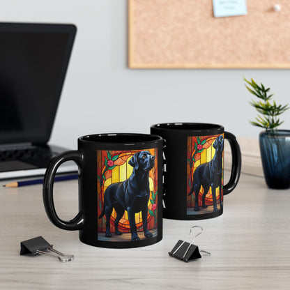 Labrador Retriever Black personalized mug, custom dog coffee cup gift for Lab lovers