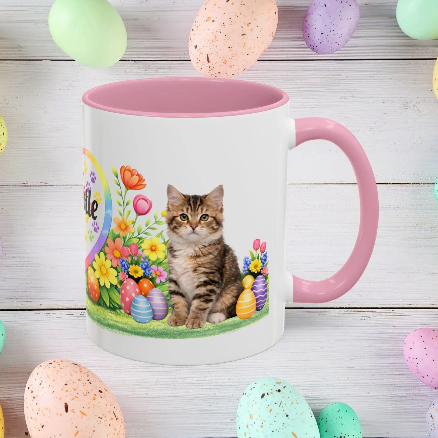 Shop our american bobtail kitten easter mug featuring the 11oz style option from MySisterIsASurvivor.