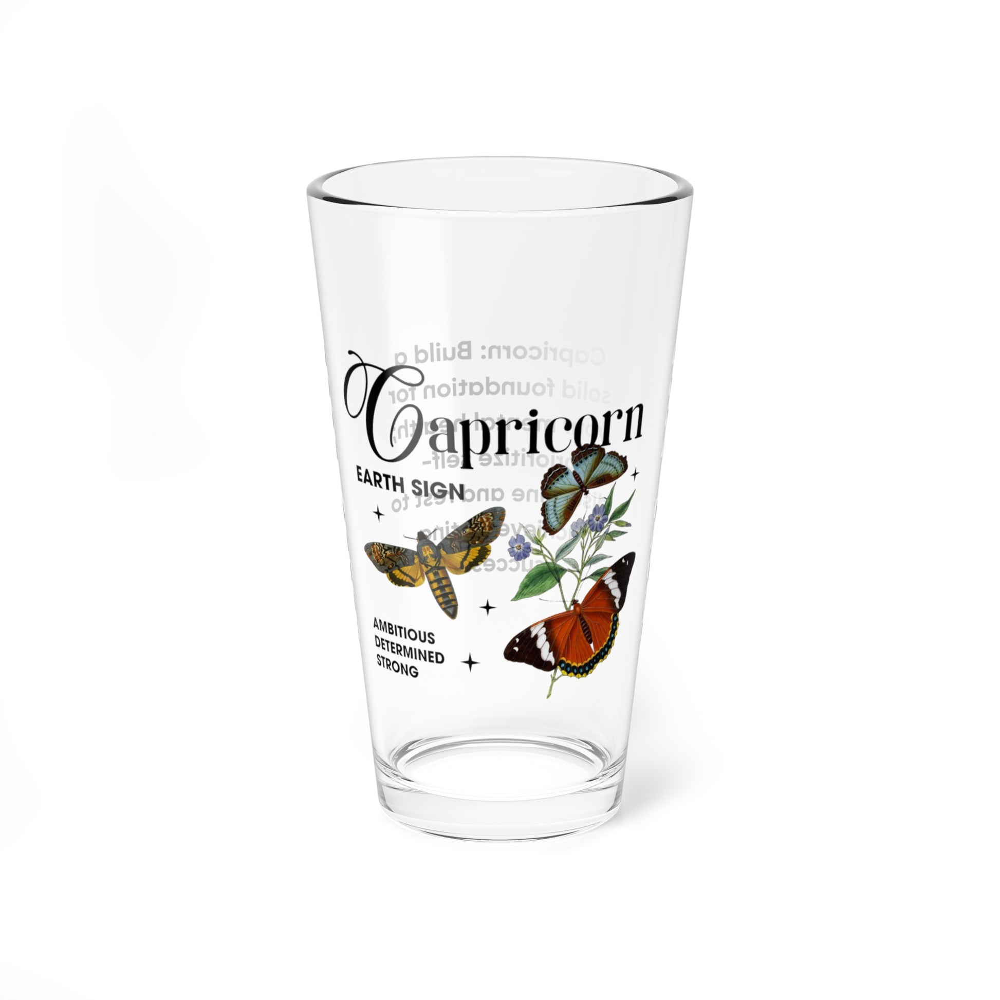 Capricorn Zodiac Pint Glass – Custom Star Sign Glass Gift