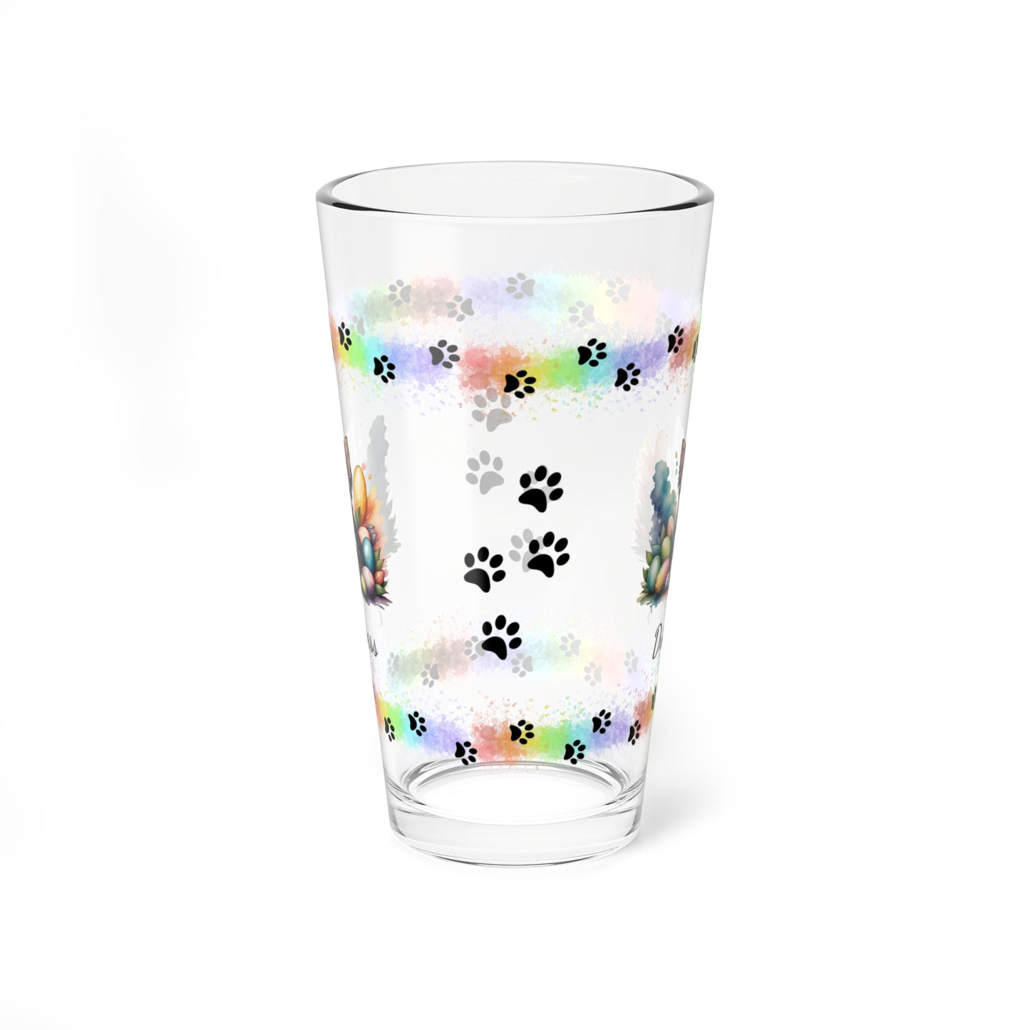 Yorkshire Terrier Personalized Easter Puppy 16oz Pint Glass - Custom Dog Design, Mental Health Gift, Easter Décor, and Festive Celebrations