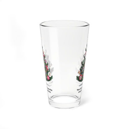 This Christmas, Let's Keep The Crazy To The Decorations, Christmas Pint Glass, 16oz