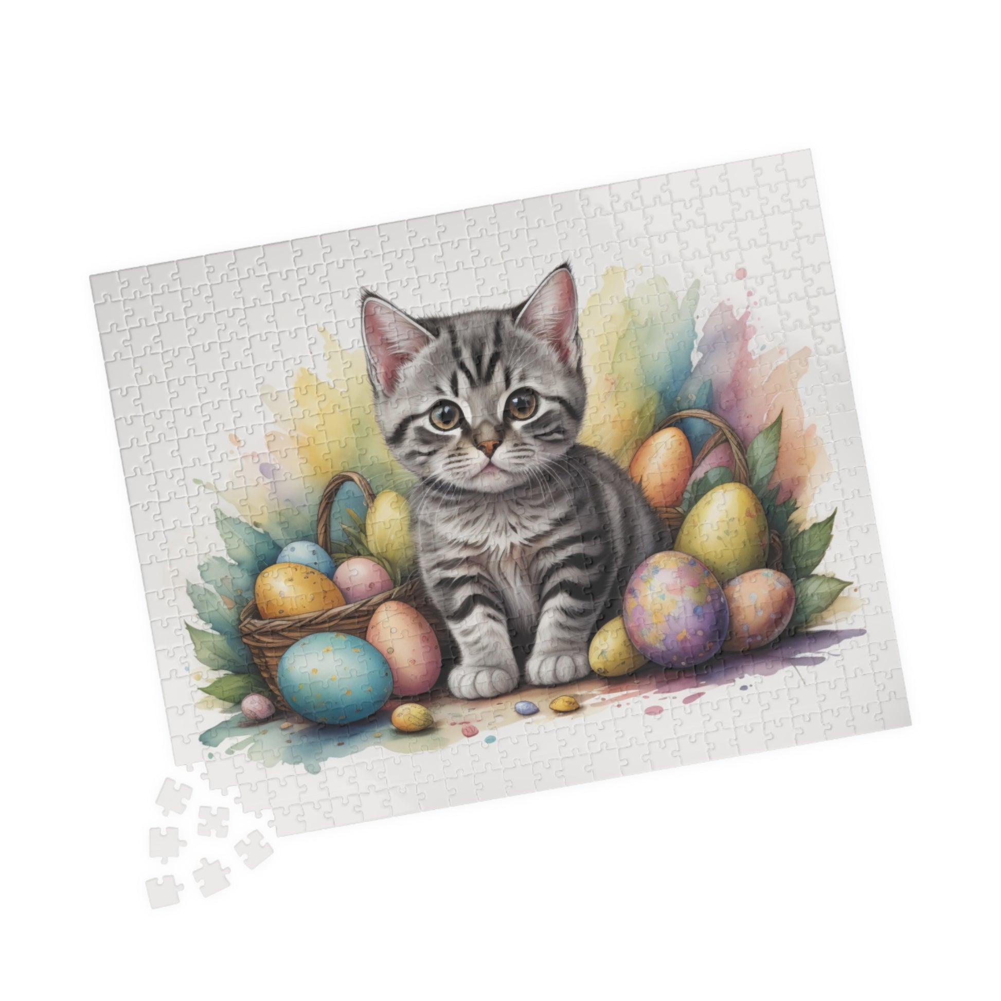 American Shorthair Easter Kitten Puzzle - Cat Lovers, Mental Health Benefits, Holiday Fun, Mindfulness, Stress Relief, Festive Gift