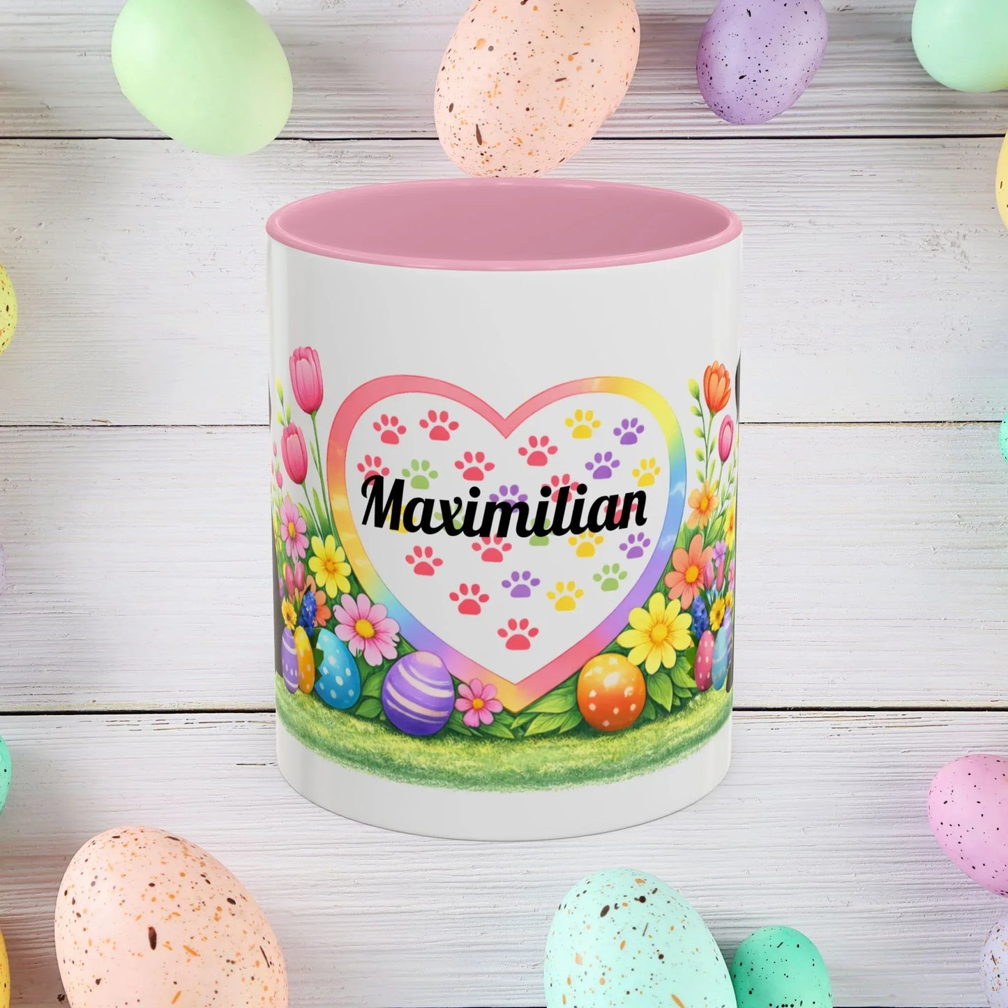 Shop our premium rottweiler black puppy easter mug from MySisterIsASurvivor.