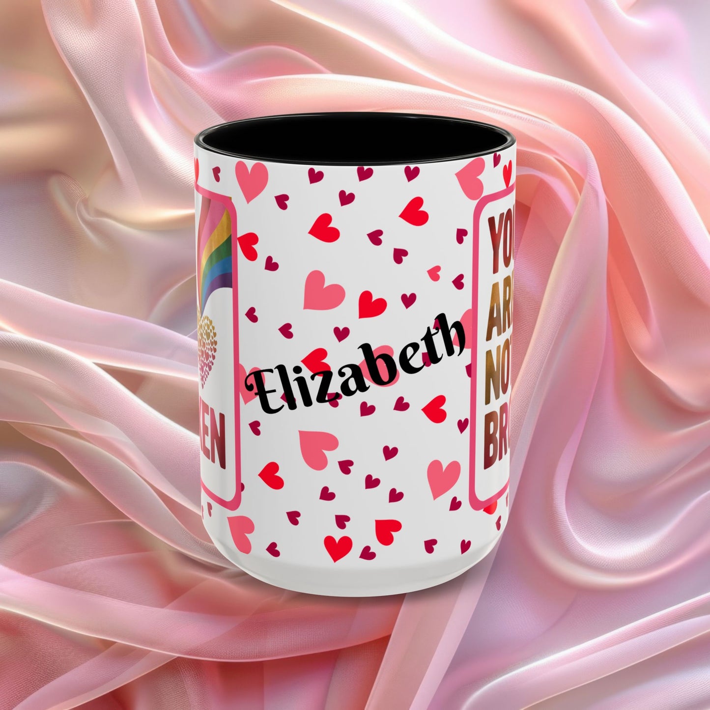 You Are Not Broken Valentines mug with healing message, supportive Valentine coffee cup