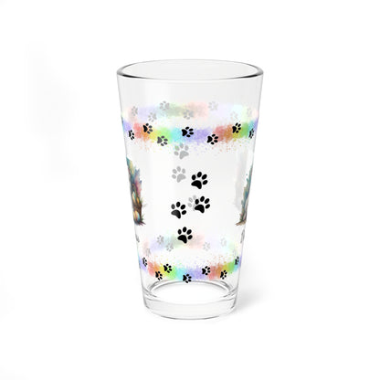Pitbull (White) Personalized Easter Puppy 16oz Pint Glass - Custom Dog Design, Mental Health Gift, Easter Décor, and Festive Celebrations