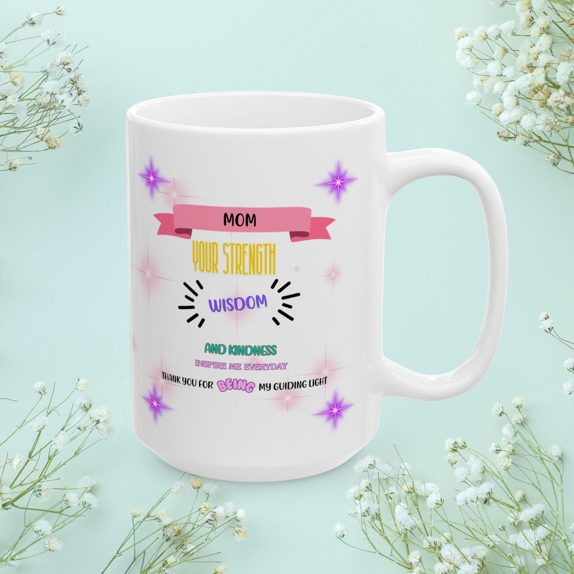 Mom Your Strength Wisdom And Kindness... Personalized World's Best Mom Ceramic Mug, (11oz, 15oz), WBM14