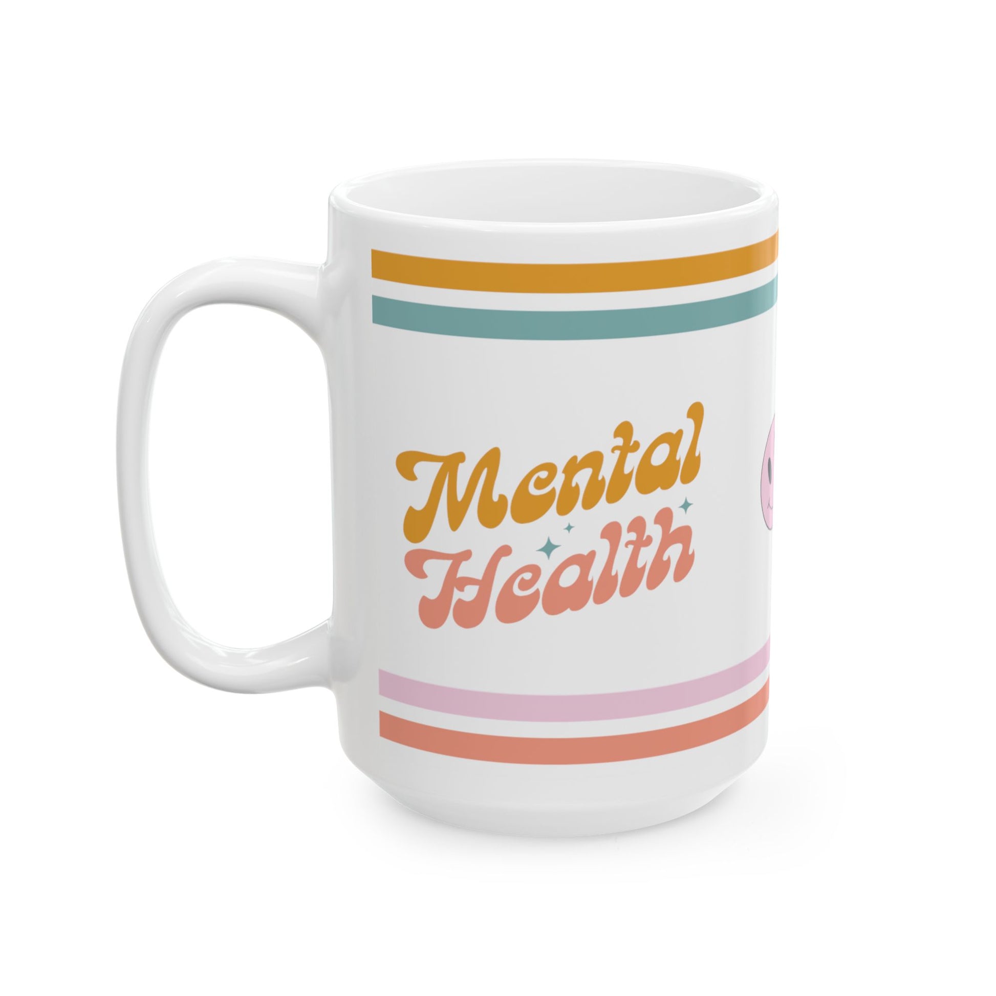 Mental Health Retro Ceramic Mug, (11oz, 15oz)