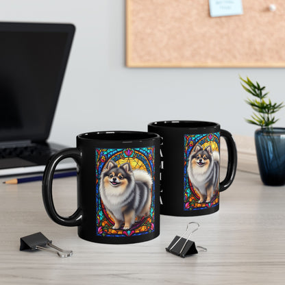 Wolf sable Pomeranian personalized name coffee mug