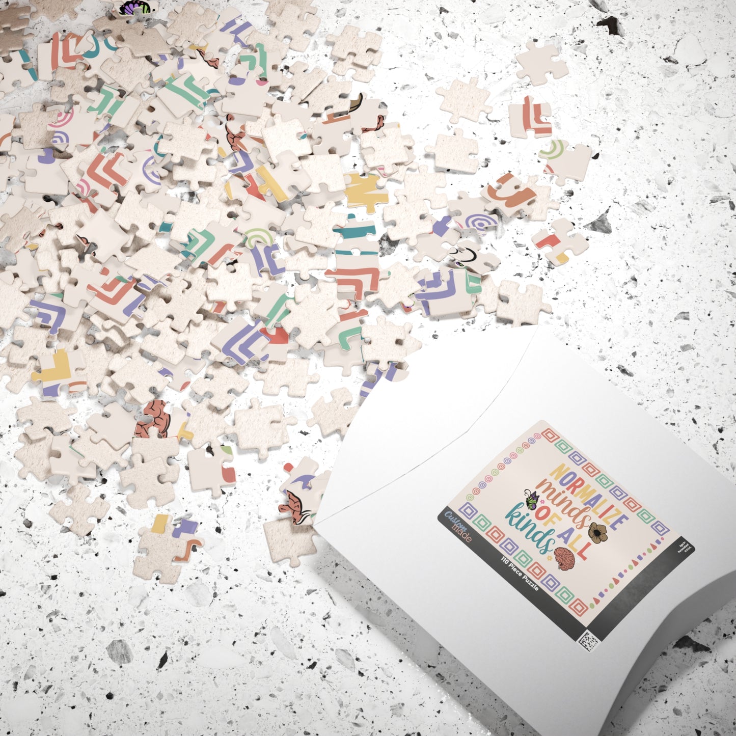 Normalize Minds of All Kinds - Affirmation Puzzle Gift for Survivors and Puzzle Lovers