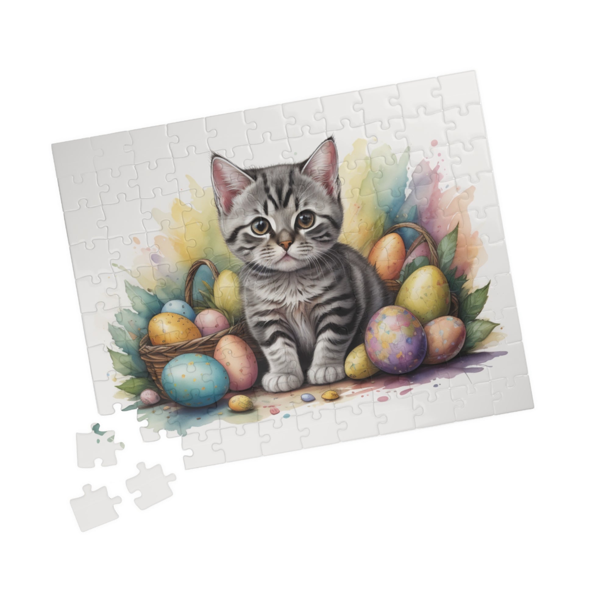 American Shorthair Easter Kitten Puzzle - Cat Lovers, Mental Health Benefits, Holiday Fun, Mindfulness, Stress Relief, Festive Gift