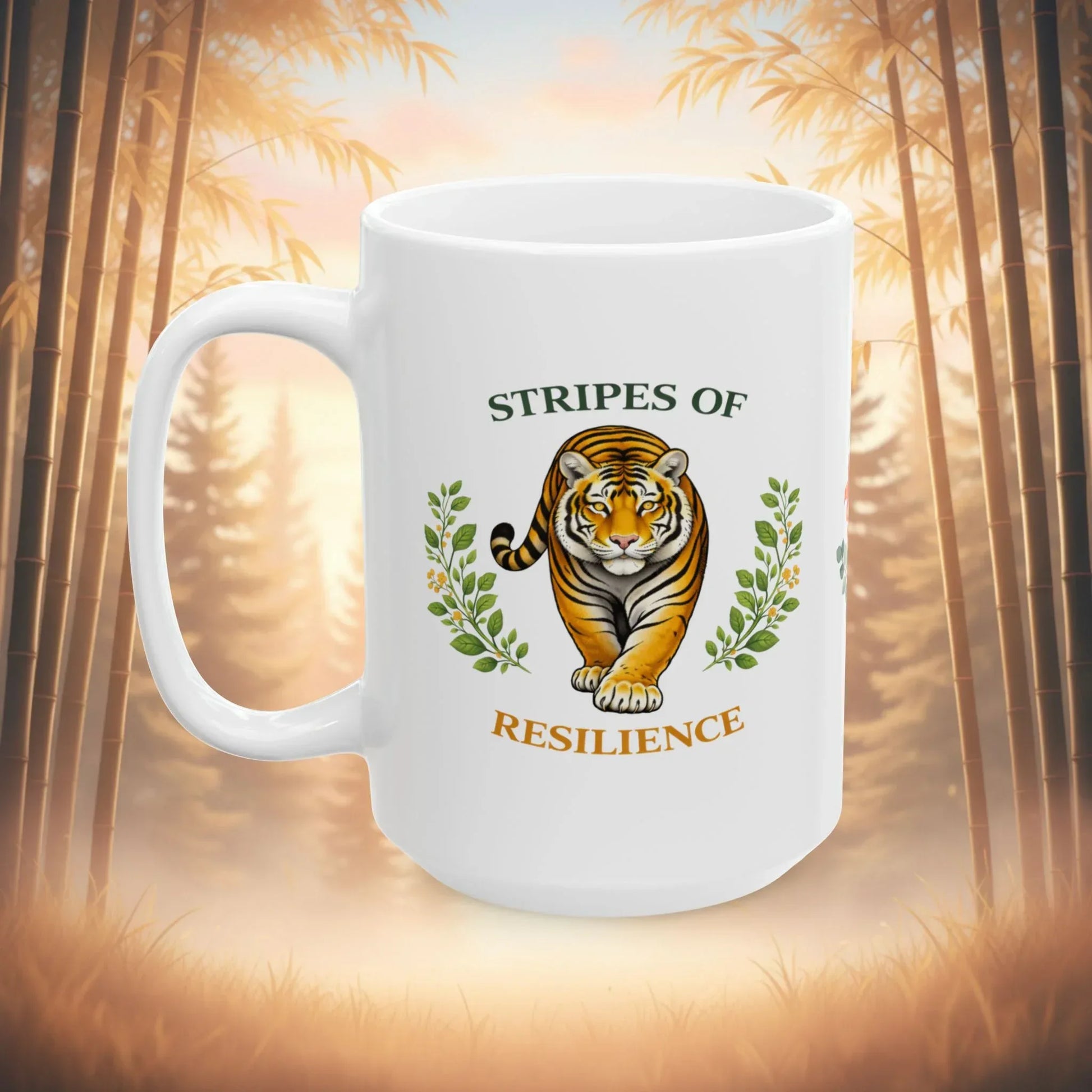 Shop our premium stripes of resilience tiger mug from MySisterIsASurvivor.