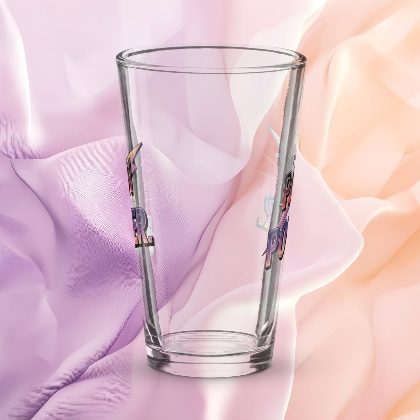From Pain to Power pint glass, inspirational quote glass for survivors, empowerment awareness drinkware