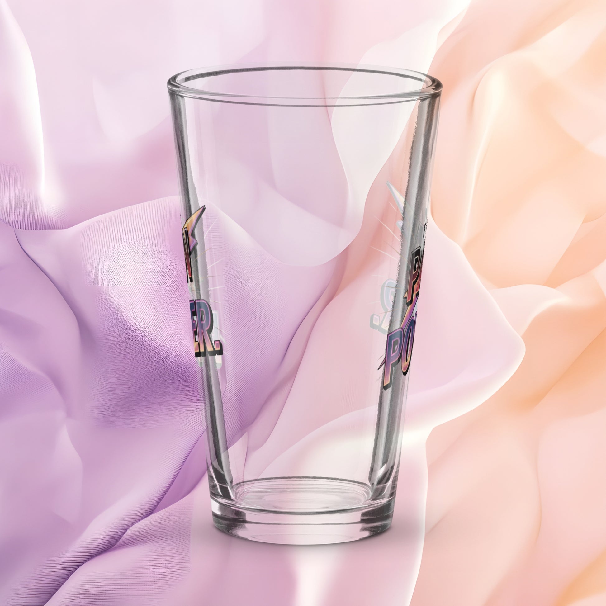 From Pain to Power pint glass, inspirational quote glass for survivors, empowerment awareness drinkware
