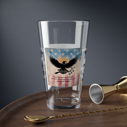 Personalized Memorial Day Pint Glass - "Their Courage Never Fades", PTSD Awareness Gift for Veterans & Memorial Days