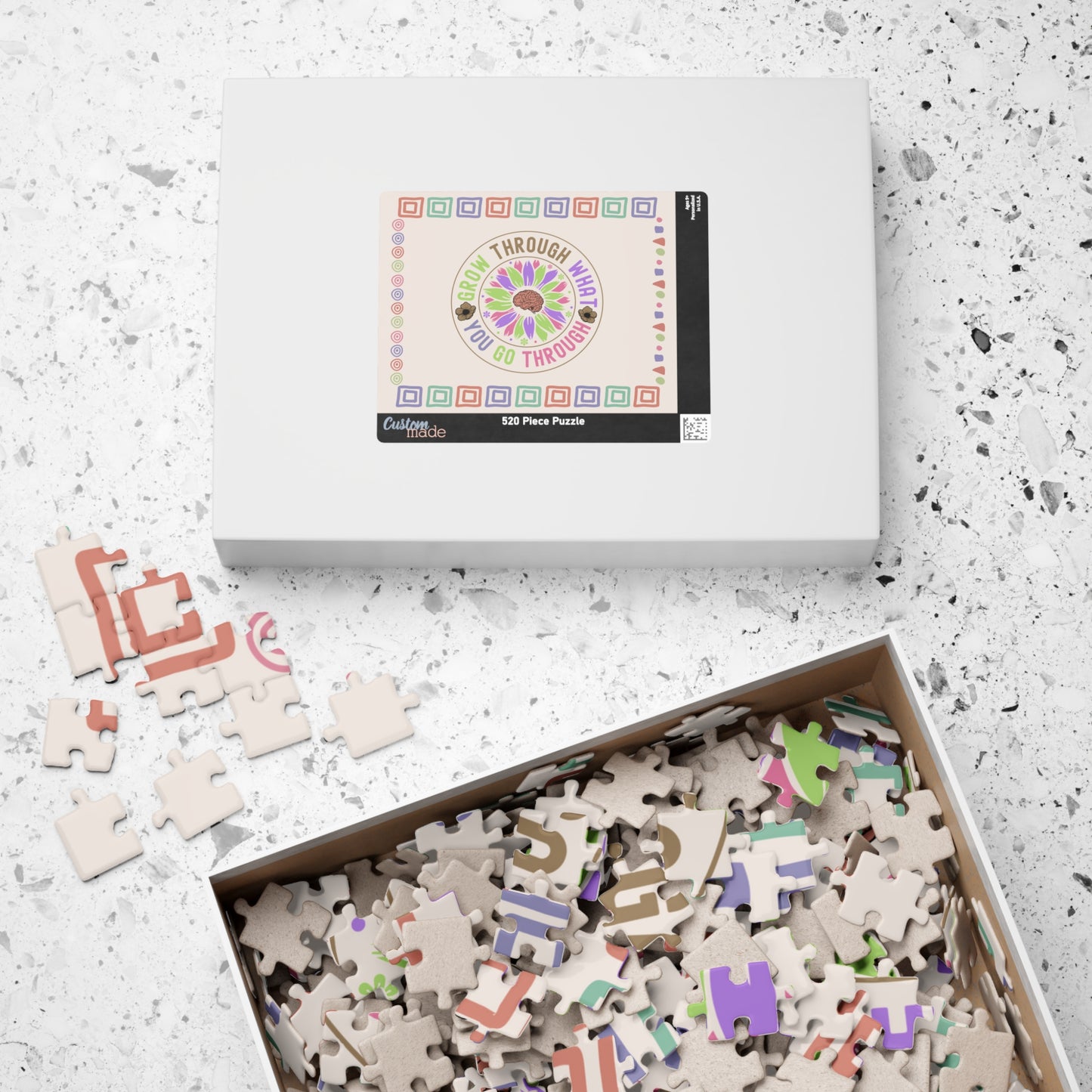 Grow Through What You Go Through - Affirmation Puzzle Gift for Survivors and Puzzle Lovers