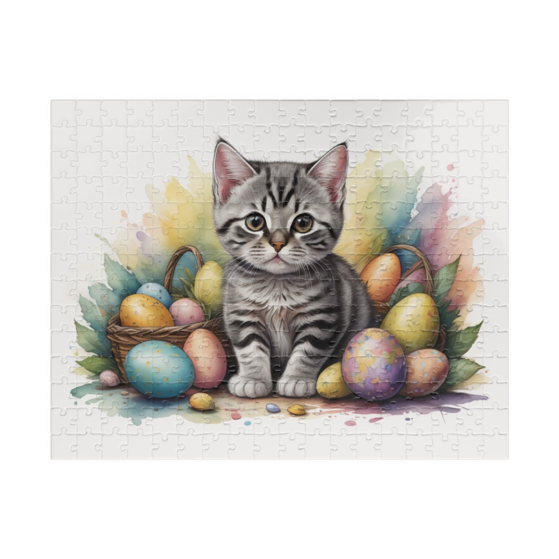 American Shorthair Easter Kitten Puzzle - Cat Lovers, Mental Health Benefits, Holiday Fun, Mindfulness, Stress Relief, Festive Gift