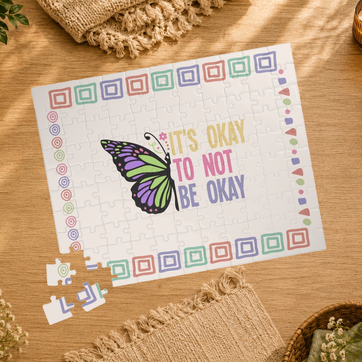 It's Okay to Not Be Okay - Affirmation Puzzle Gift for Survivors and Puzzle Lovers
