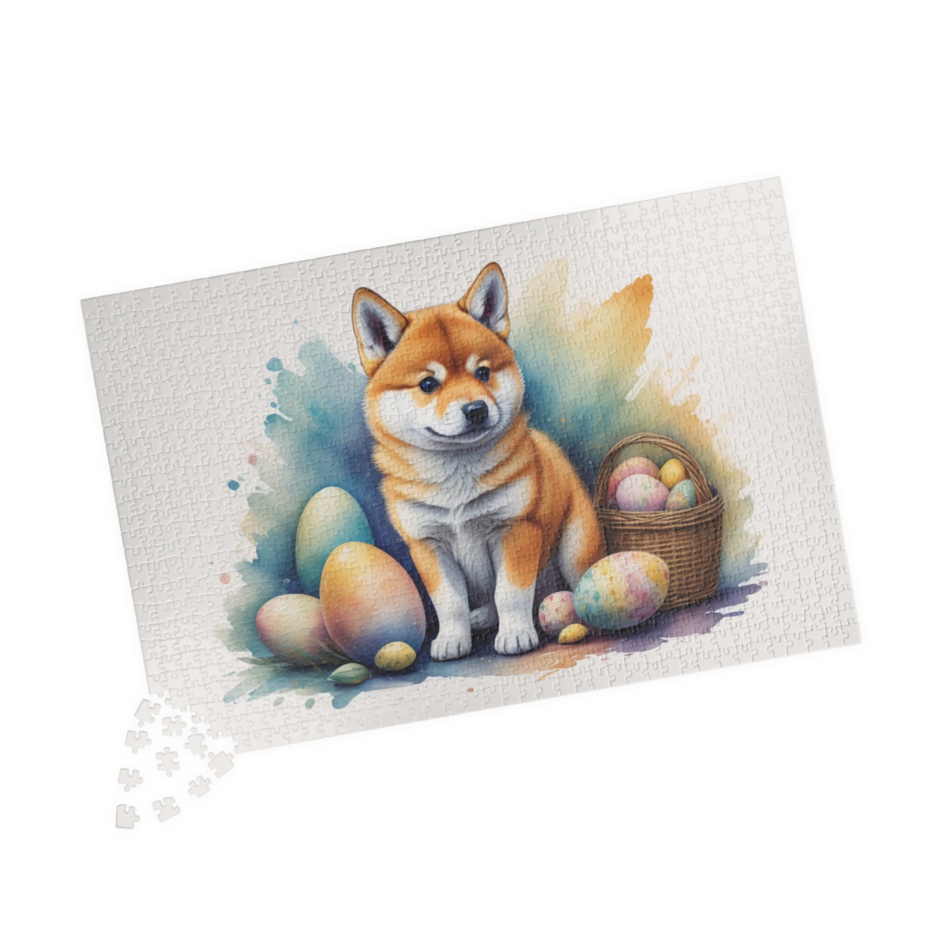 Shiba Inu Easter Puppy Puzzle - Dog Lovers, Mental Health Benefits, Holiday Fun, Mindfulness, Stress Relief, Festive Gift