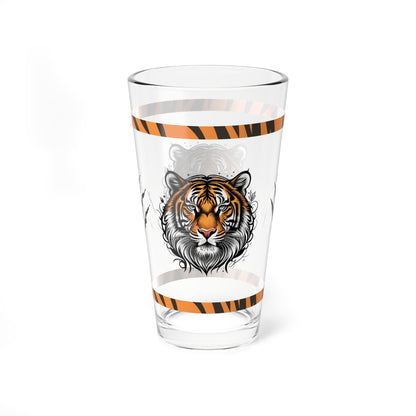 Tiger Spirit 16oz Tiger Pint Glass - Inspiring Strength, Courage, and Empowerment