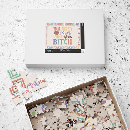 Your Anxiety Is a Lying B*tch - Affirmation Puzzle Gift for Survivors and Puzzle Lovers