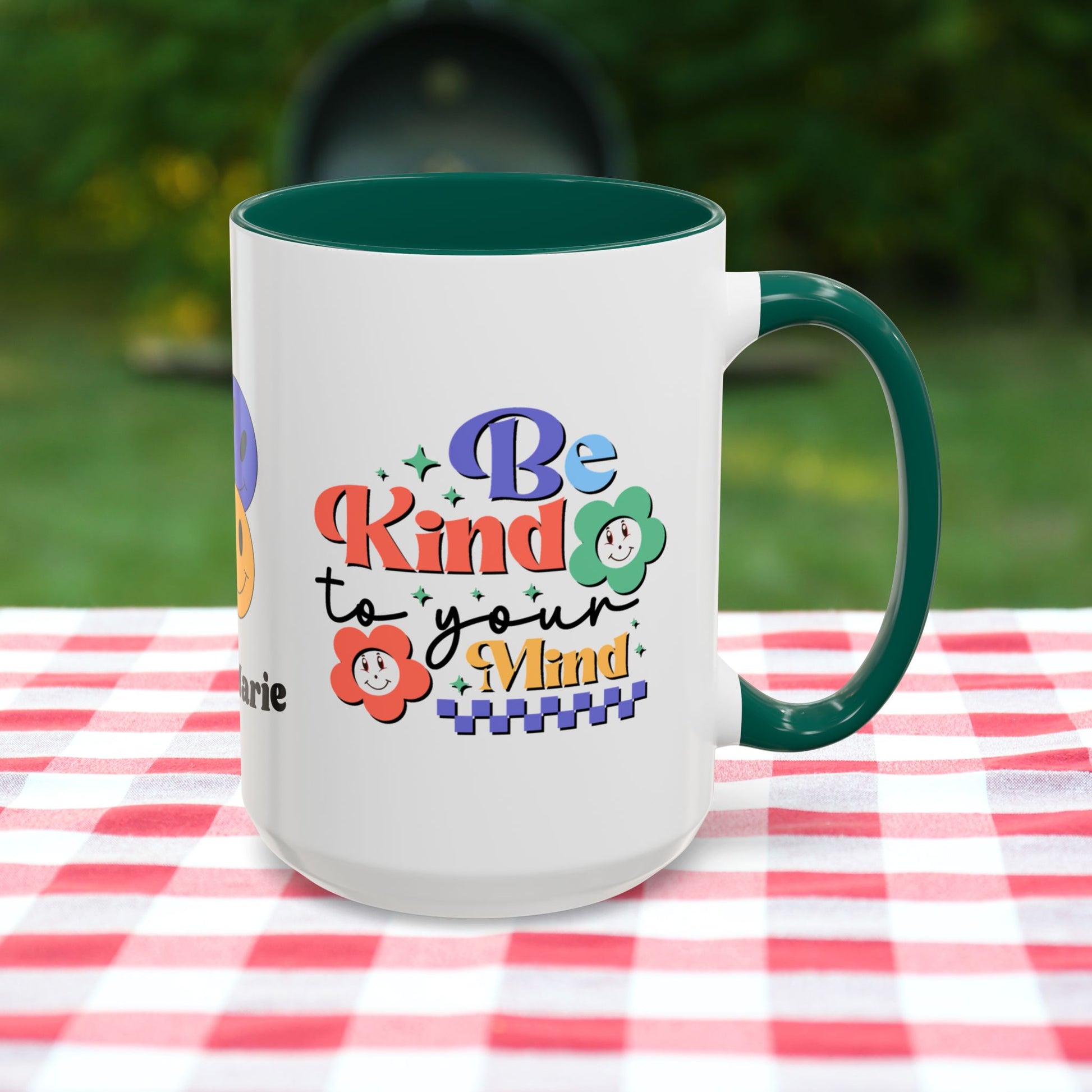 Be Kind to Your Mind - Personalized Retro Mental Wellness Mug for Mental Health Awareness & Self-Care