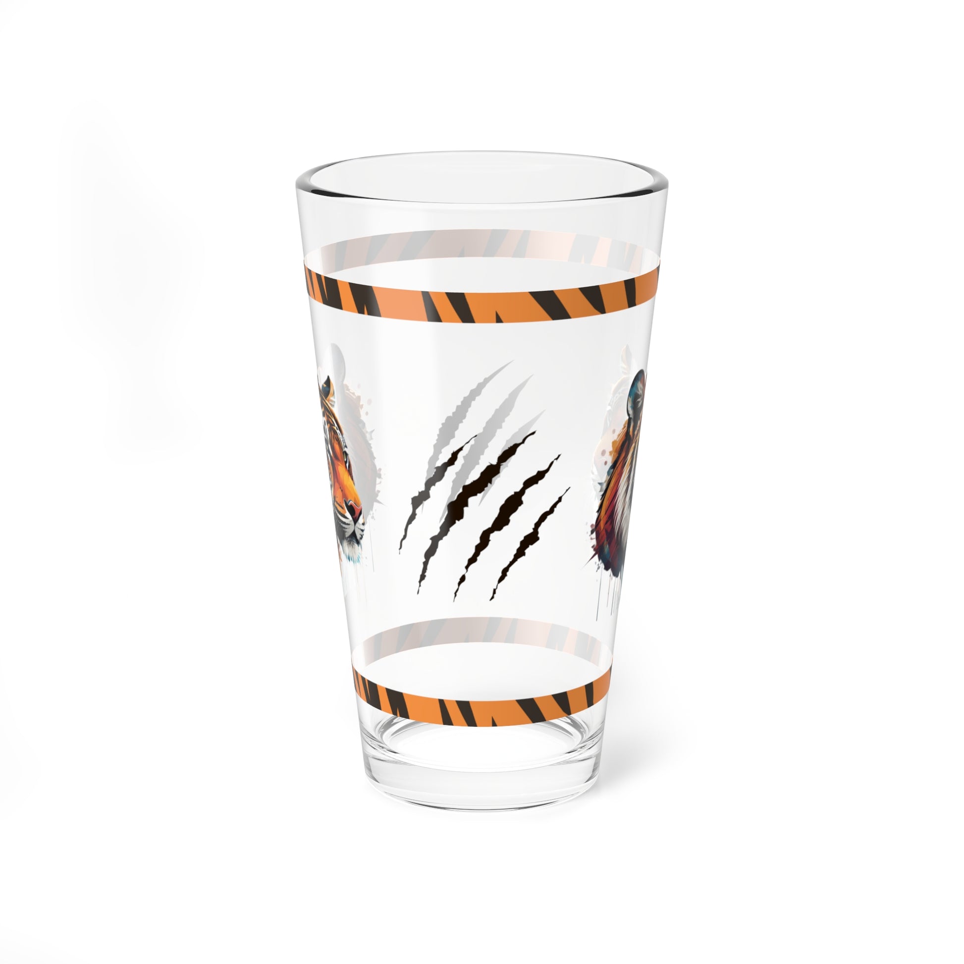 The Tiger Within 16oz Tiger Pint Glass - Inspiring Strength, Courage, and Empowerment