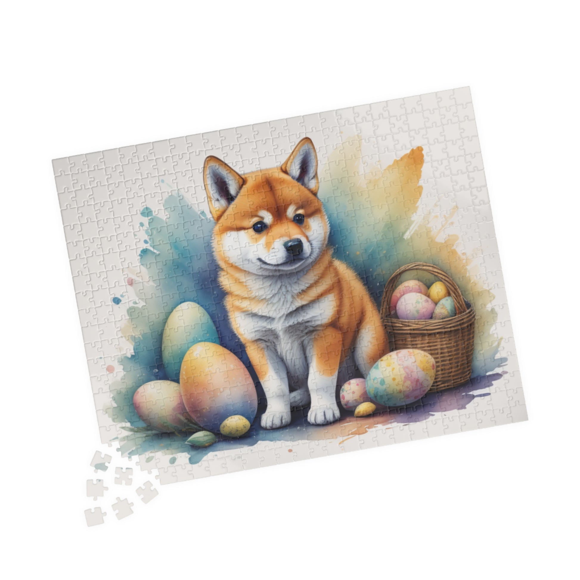 Shiba Inu Easter Puppy Puzzle - Dog Lovers, Mental Health Benefits, Holiday Fun, Mindfulness, Stress Relief, Festive Gift