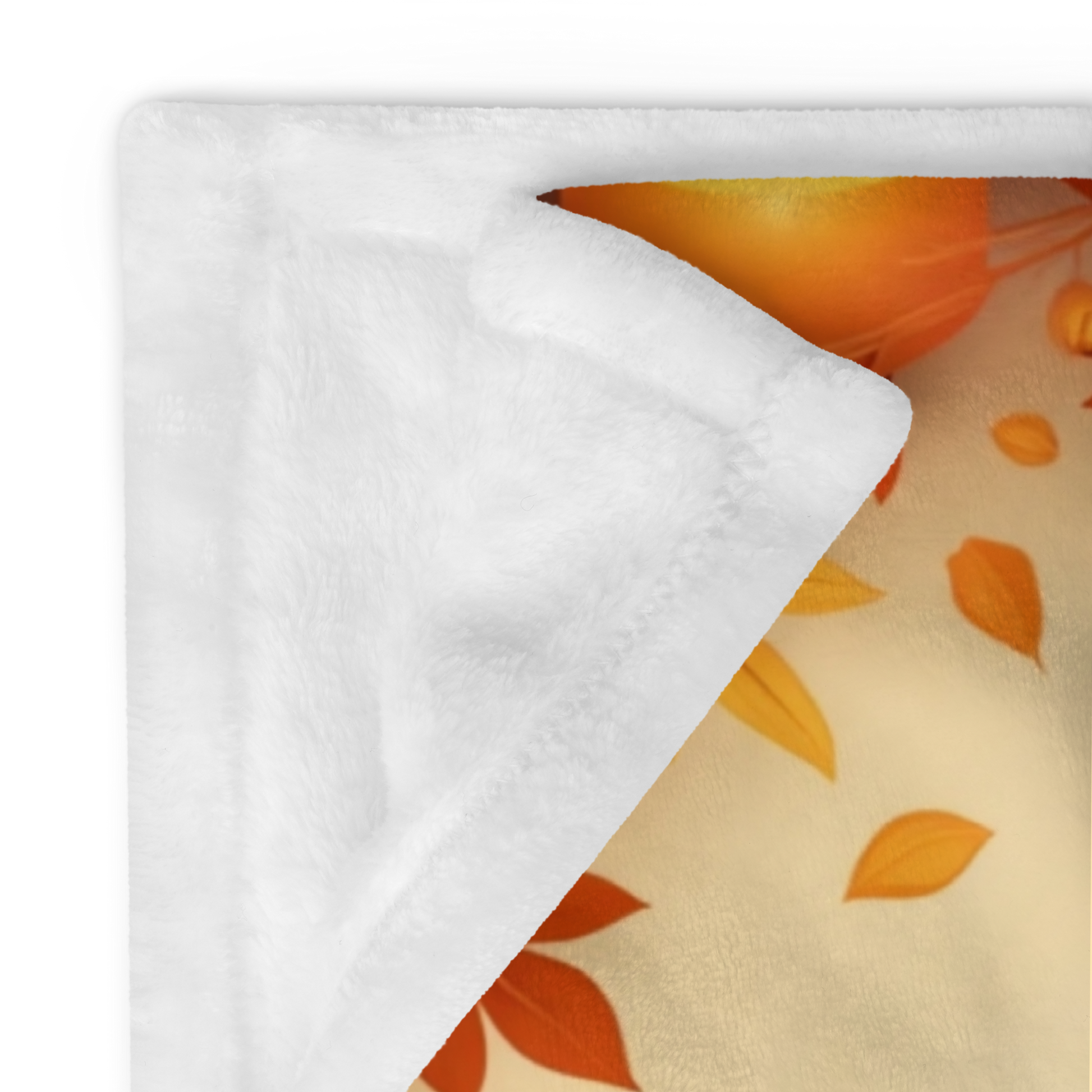 Cozy fall blanket with “Warm Hearts, Grateful Minds,” mindfulness-inspired autumn home décor.