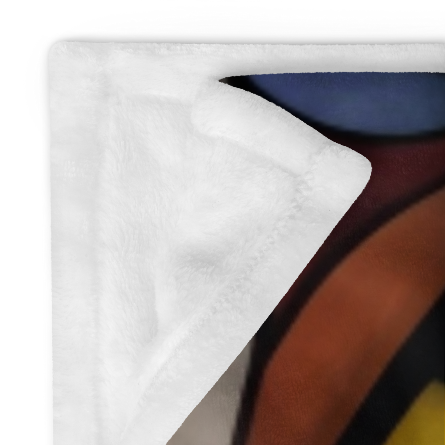 A polar bear blanket in stained glass style that brings arctic charm and peaceful coziness.