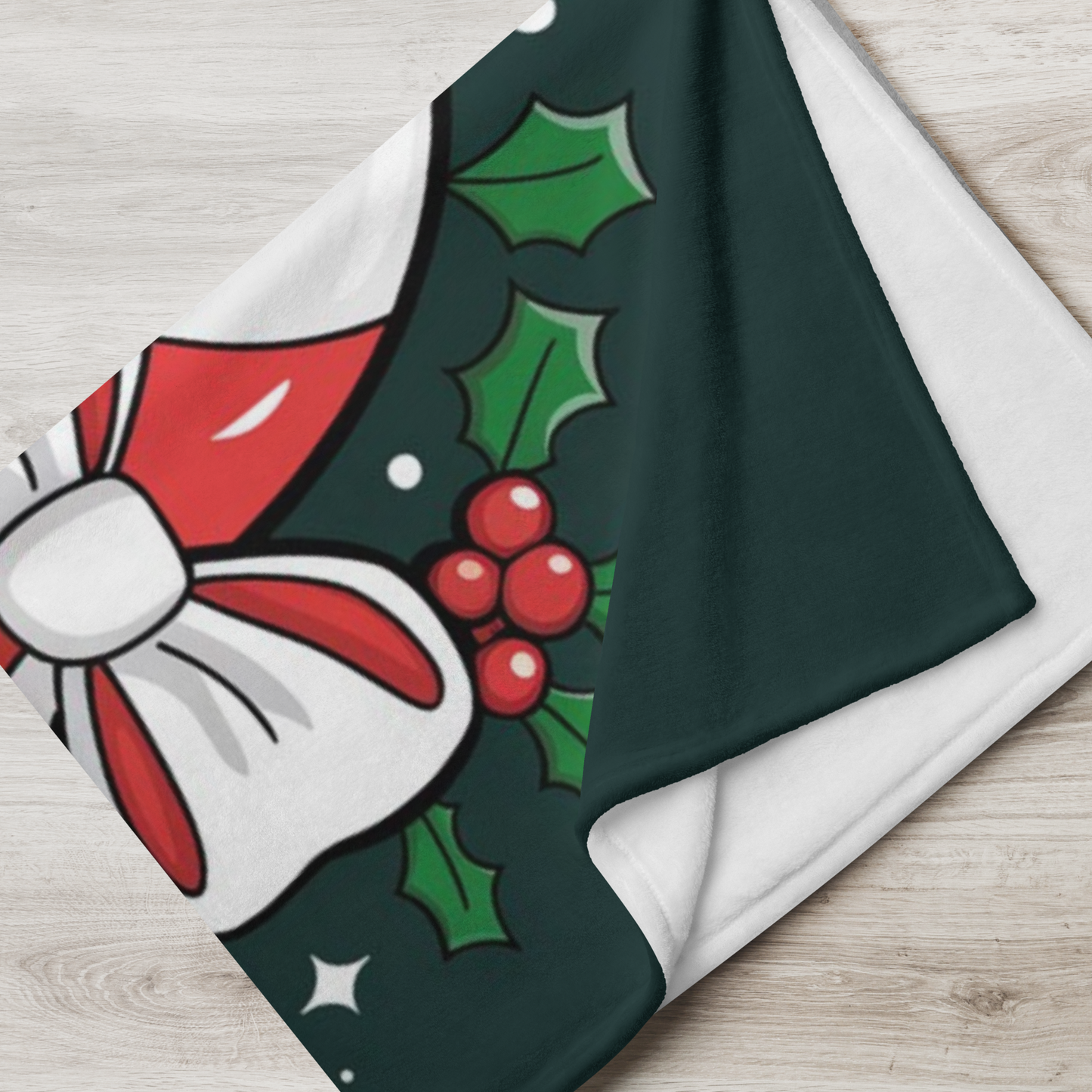 Cute Christmas blanket “Candy Cane Cutie” with fun holiday design, cozy festive throw for winter nights