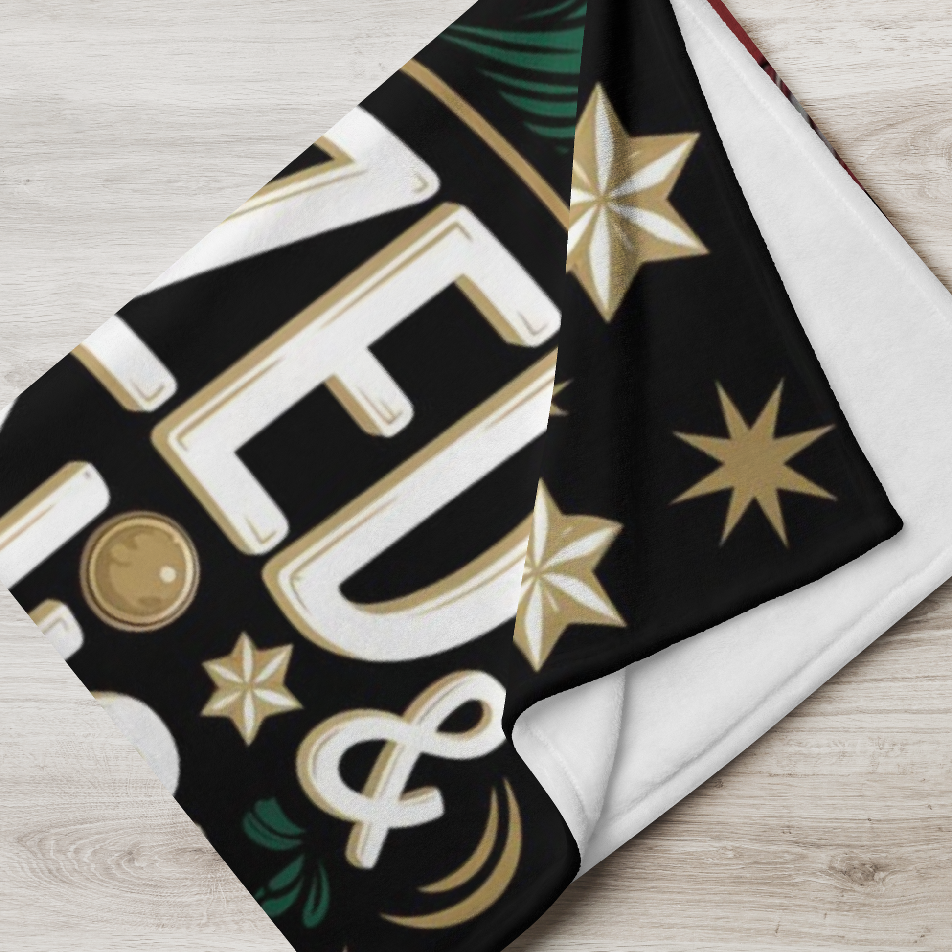 Cute Christmas blanket “Elf Sized & Extra Nice” cozy holiday throw for festive winter comfort