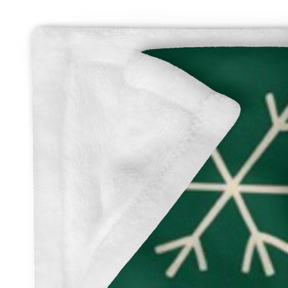 Holiday blanket “Hot Cocoa & Holiday Cheer” soft cozy throw with winter Christmas theme