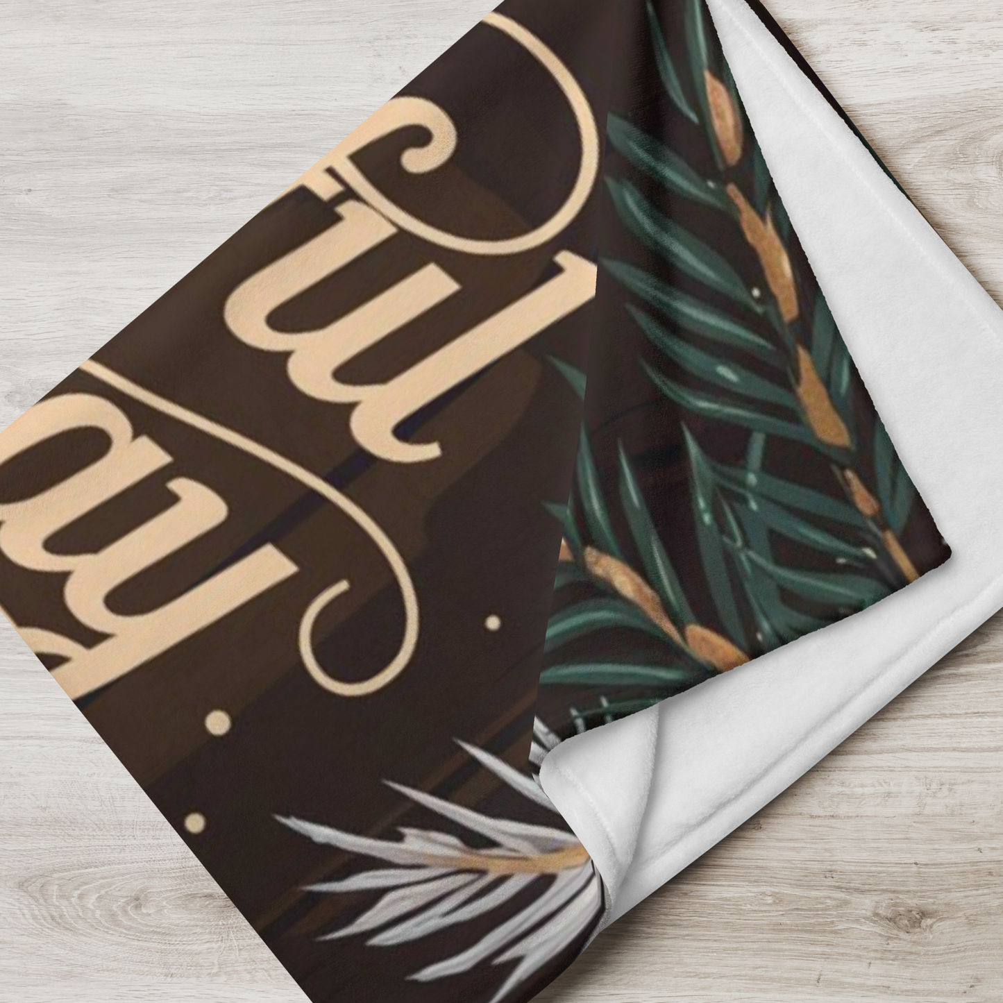 Holiday blanket “Peaceful Holiday Vibes” soft cozy Christmas throw for mindful winter comfort