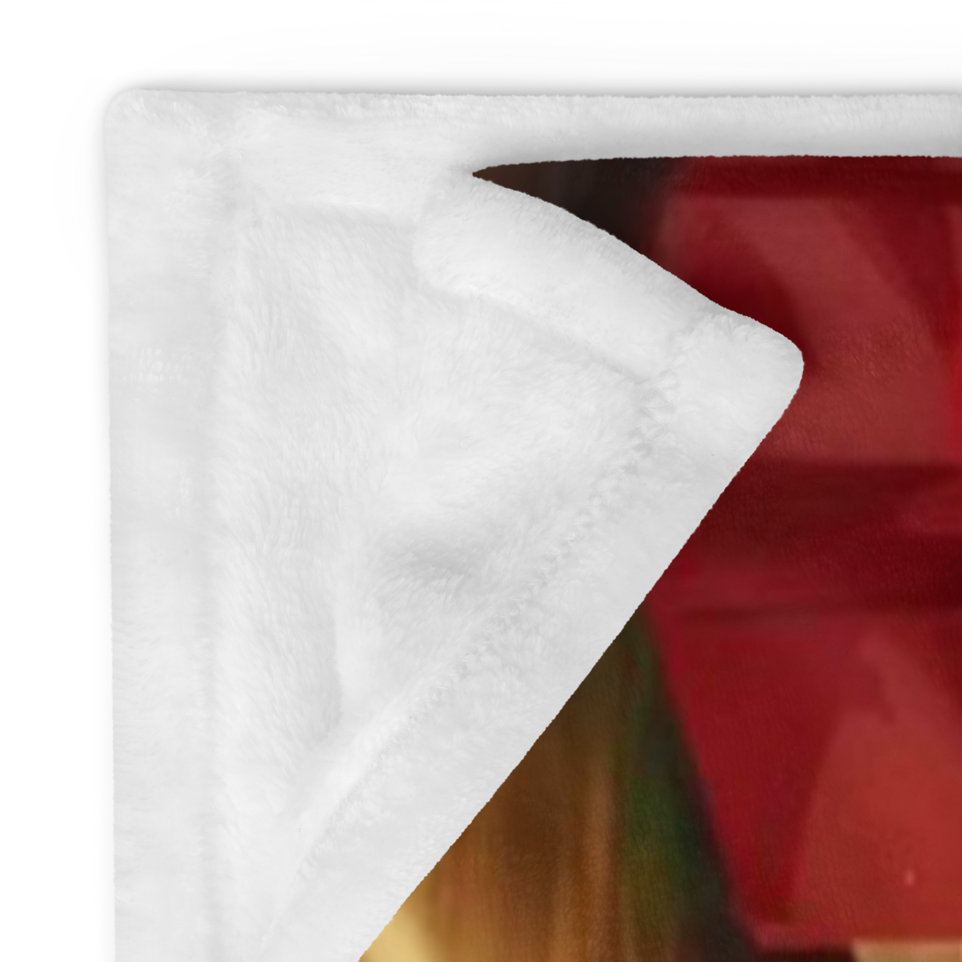 Christmas blanket “Home Is Where the Tree Glows” cozy festive throw with glowing winter design