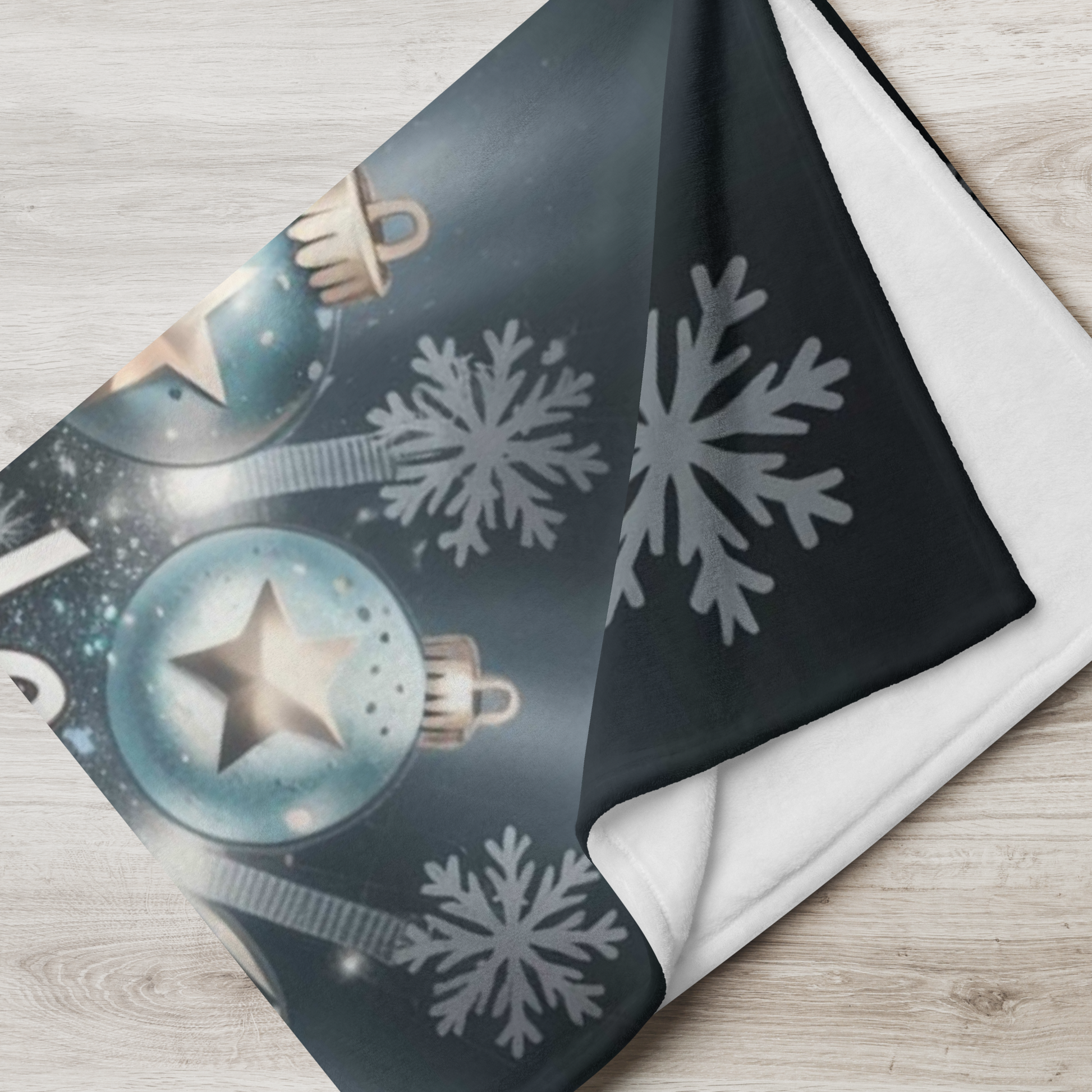 Holiday blanket “Twinkle, Glow, Let It Snow” cozy Christmas throw with festive winter design
